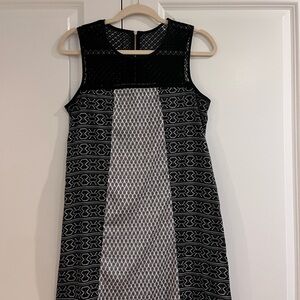 Black and White Sleeveless Dress